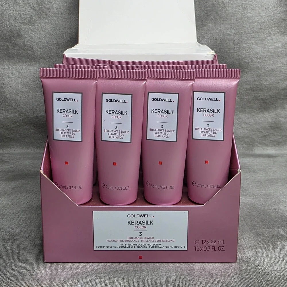 Goldwell Kerasilk Color 3 Brilliance Sealer 12 Tubes x .7 fl oz